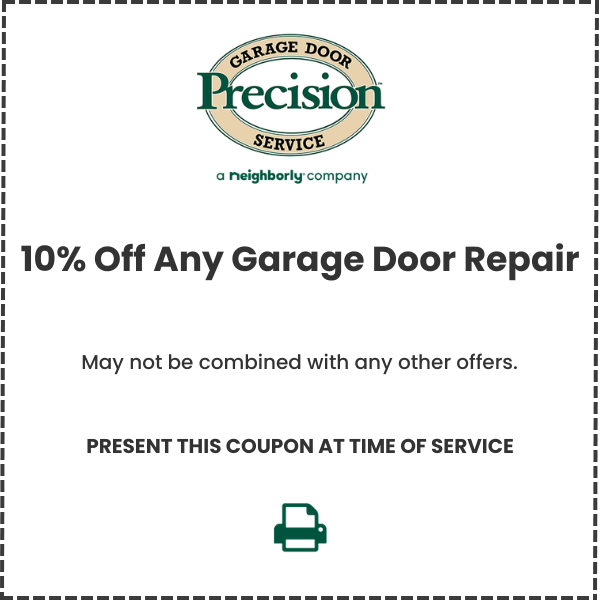 10% Off Any Garage Door Repair Coupon